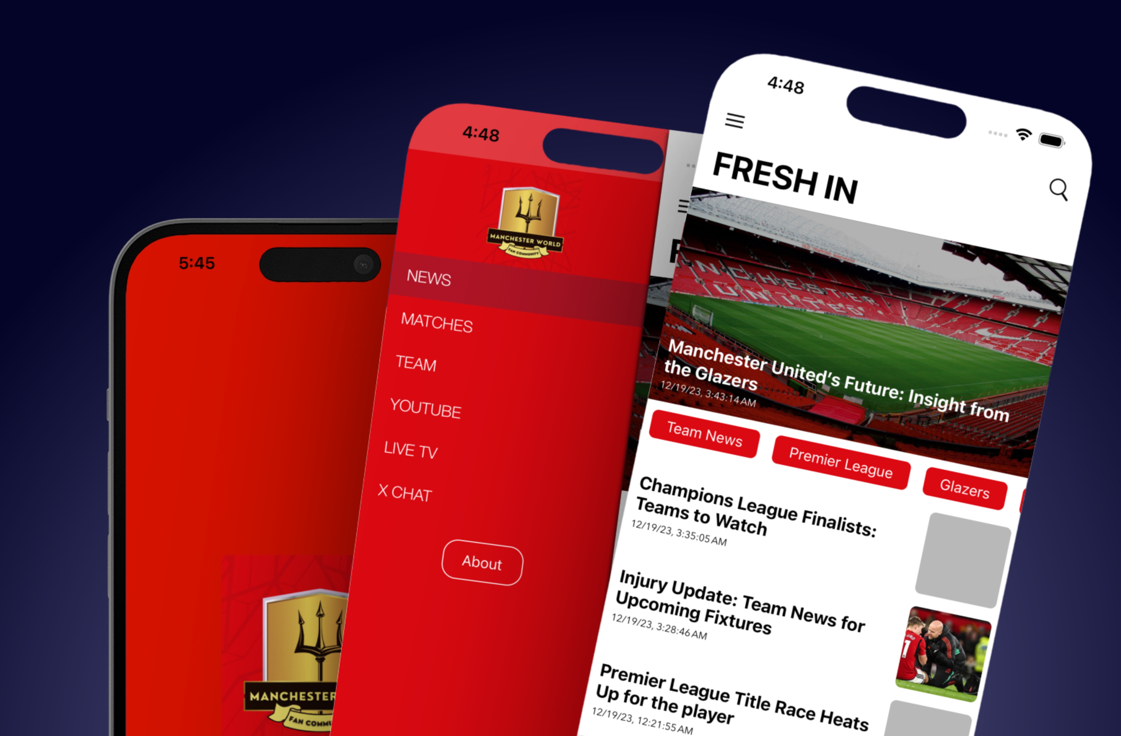 Manchest World mobile app